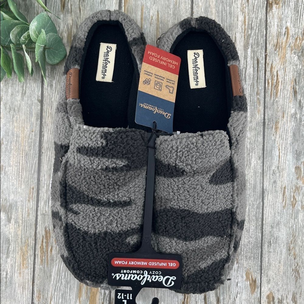 Dearfoams Cozy Comfort Notch Clog Slippers Indoor Outdoor Size L 11-12